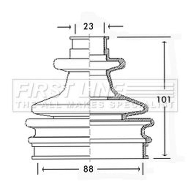 First Line Drive Shaft Bellow Kit Front Left fits Citroën Bx 1987-1994 1.9