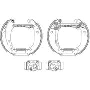 Mintex Brake Shoe Set Axle Kit fits Renault Clio I 1991-1998 1.8
