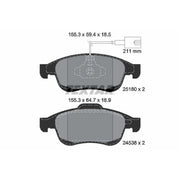 Textar Front Brake Pad Set 2518001