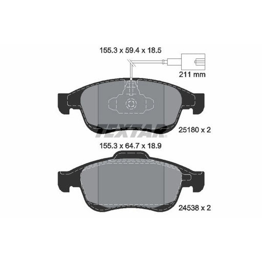 Textar Front Brake Pad Set 2518001