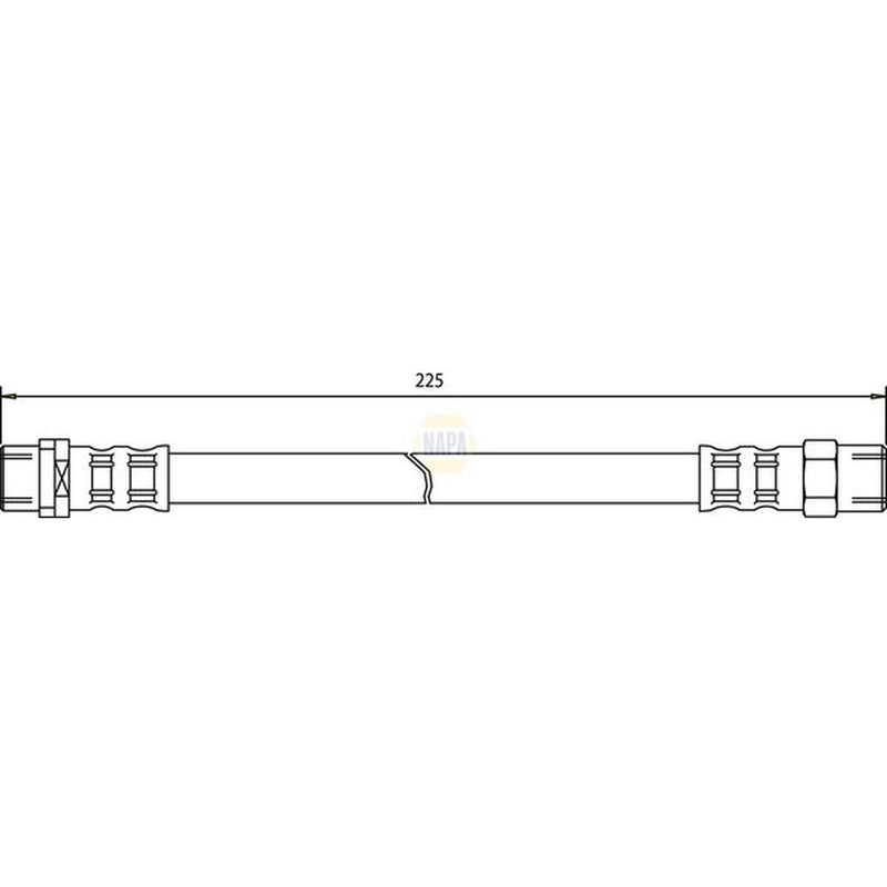 NAPA Brake Hydraulic Hose Line Rear fits BMW 3 1988-2000 3.0 3.2
