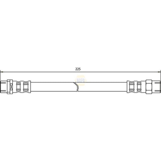 NAPA Brake Hydraulic Hose Line Rear fits BMW 3 1988-2000 3.0 3.2