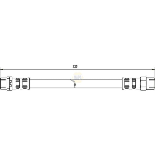 NAPA Brake Hydraulic Hose Line inner NBH1268