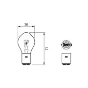 Bosch Headlight Bulb S1 BA20d 12V 25/25W 1 987 302 106