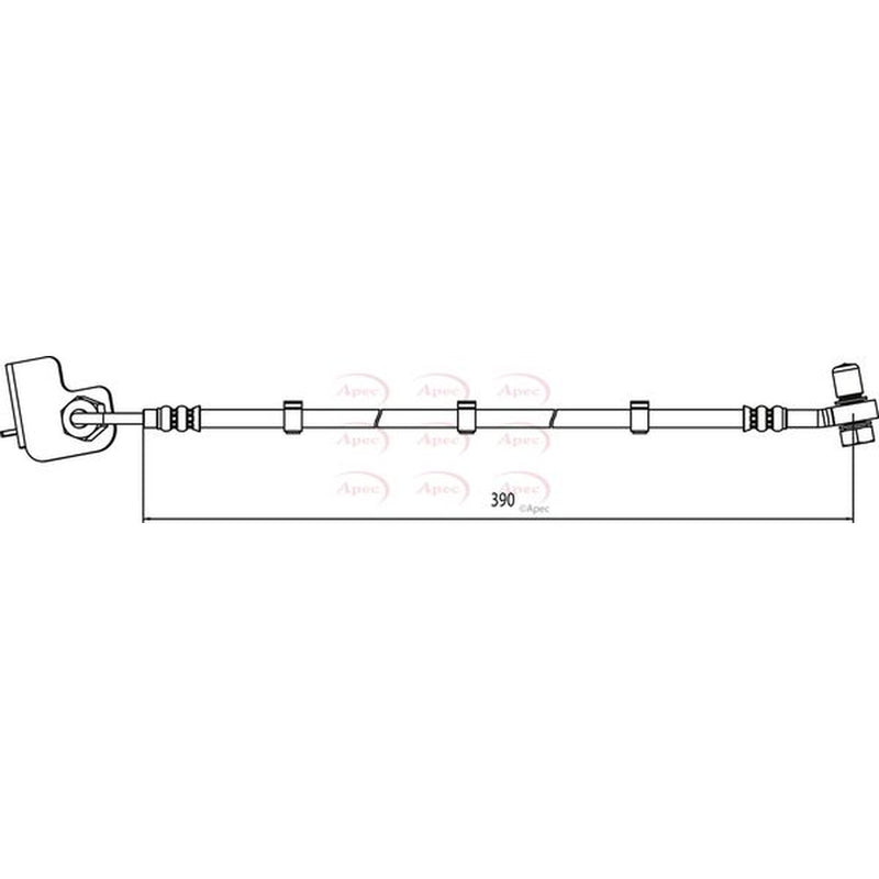 Apec Brake Hydraulic Hose Line Front Left fits Jaguar S-Type II 1999-2008