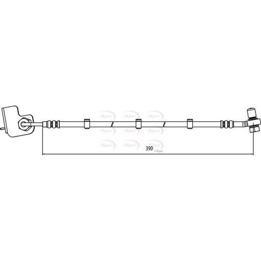 Apec Brake Hydraulic Hose Line Front Left fits Jaguar S-Type II 1999-2008