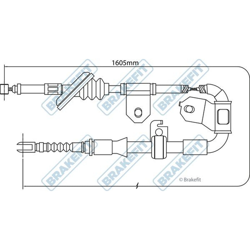 Apec Handbrake Cable Left Rear fits Toyota MR2 III 1999-2007 1.8