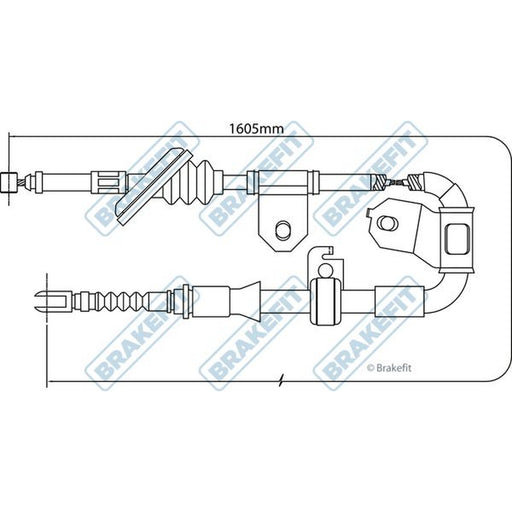 Apec Handbrake Cable Left Rear fits Toyota MR2 III 1999-2007 1.8