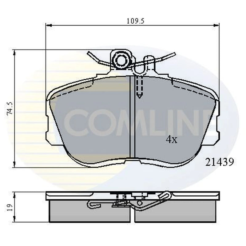 Comline 4 x Front Brake Pad Set fits Mercedes-Benz C-Class 1993-2000