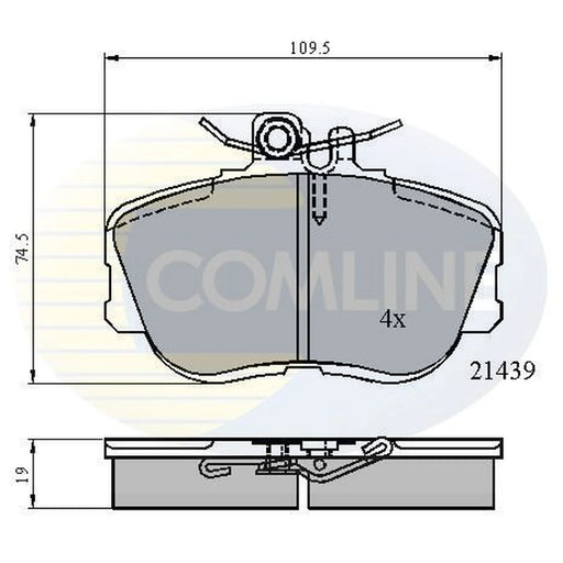 Comline 4 x Front Brake Pad Set fits Mercedes-Benz C-Class 1993-2000