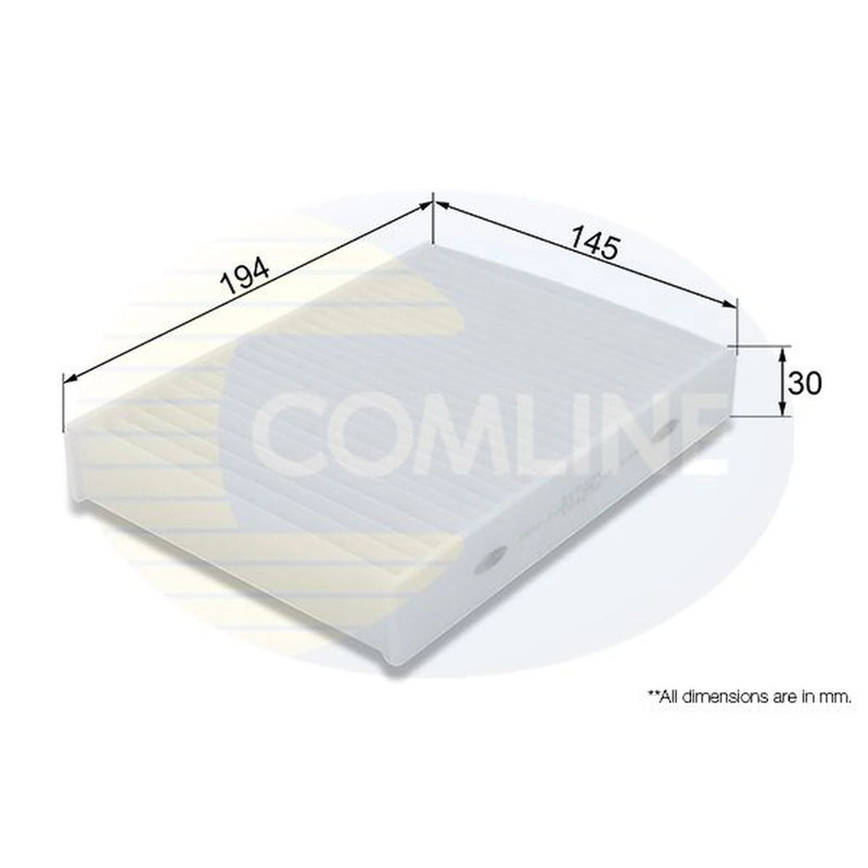 Comline Cabin Air Filter (Pollen Filter) fits Citroën C1 II 2014-2021 1.0 1.2