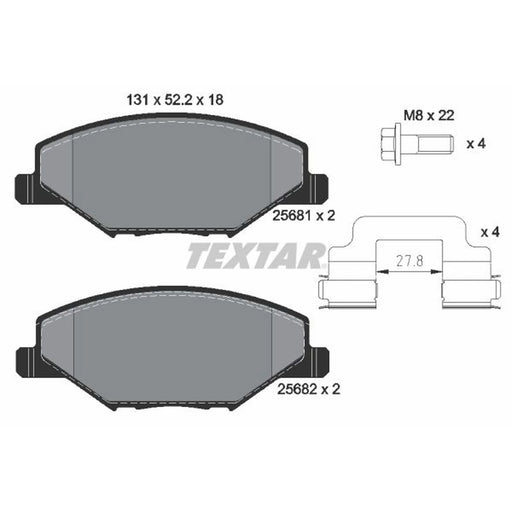 Textar Front Brake Pad Set 2568101