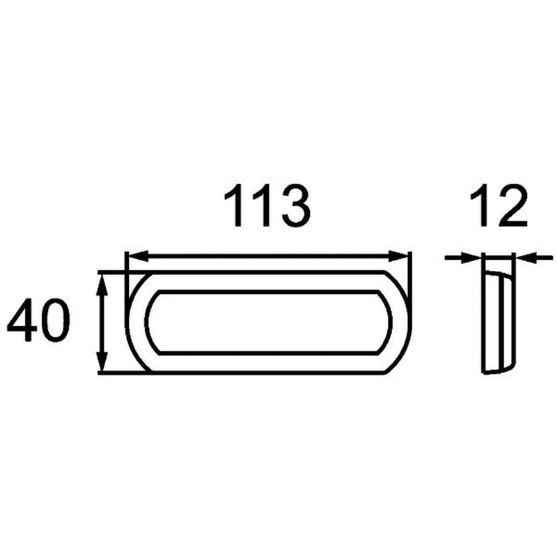 Hella Reflector Lateral Mounting yellow (amber) 8RA 013 403-021