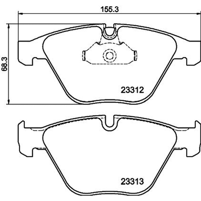 DON Front Brake Internally Vented Discs & Pads fits BMW 5 2003-2010