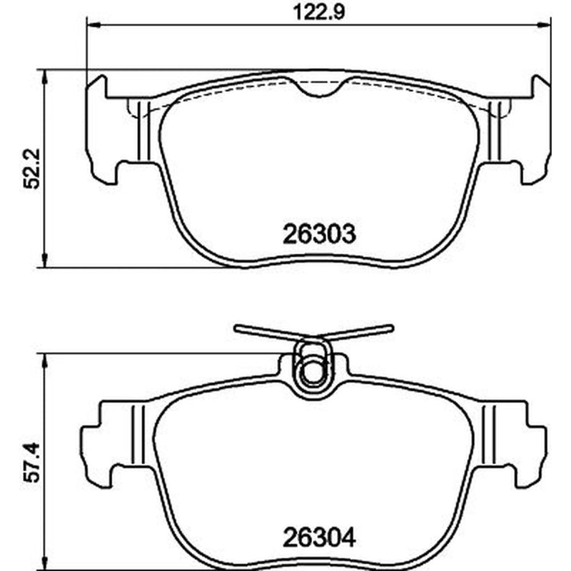 Mintex Rear Brake Pad Set fits Audi A3 2019-2021