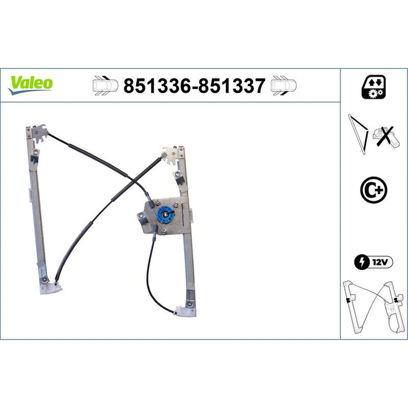 Valeo Electric Window Regulator Lifter Left Front 851336