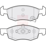 Apec Front Brake Pad Set fits Opel Corsa E 2014-2015 1.2 1.4
