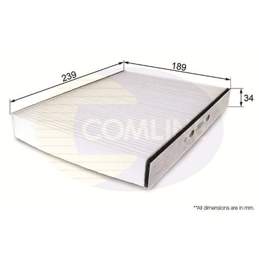 Comline Cabin Air Filter (Pollen Filter) fits Ford Fiesta V 2001-2010