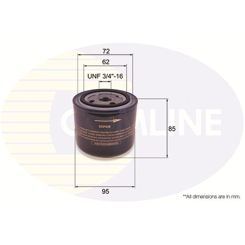 Comline Engine Oil Filter fits Daf 55 1967-1972 1.1