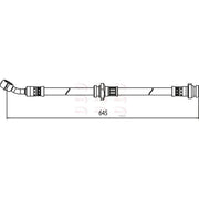 Apec Brake Hydraulic Hose Line Front Left fits Nissan Juke 2010-2019 1.2 1.5 1.6