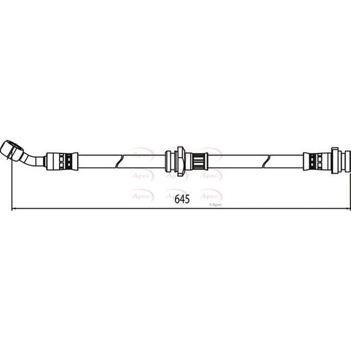Apec Brake Hydraulic Hose Line Front Left HOS4048