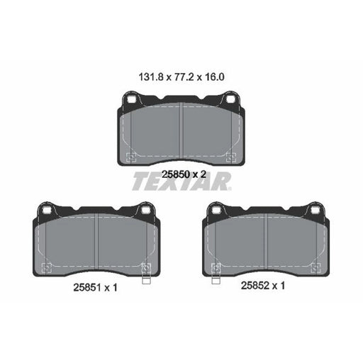 Textar Front Brake Pad Set 2585001