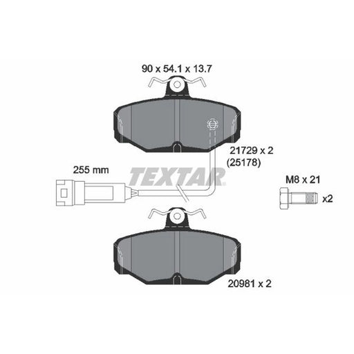Textar Rear Brake Pad Set 2172901