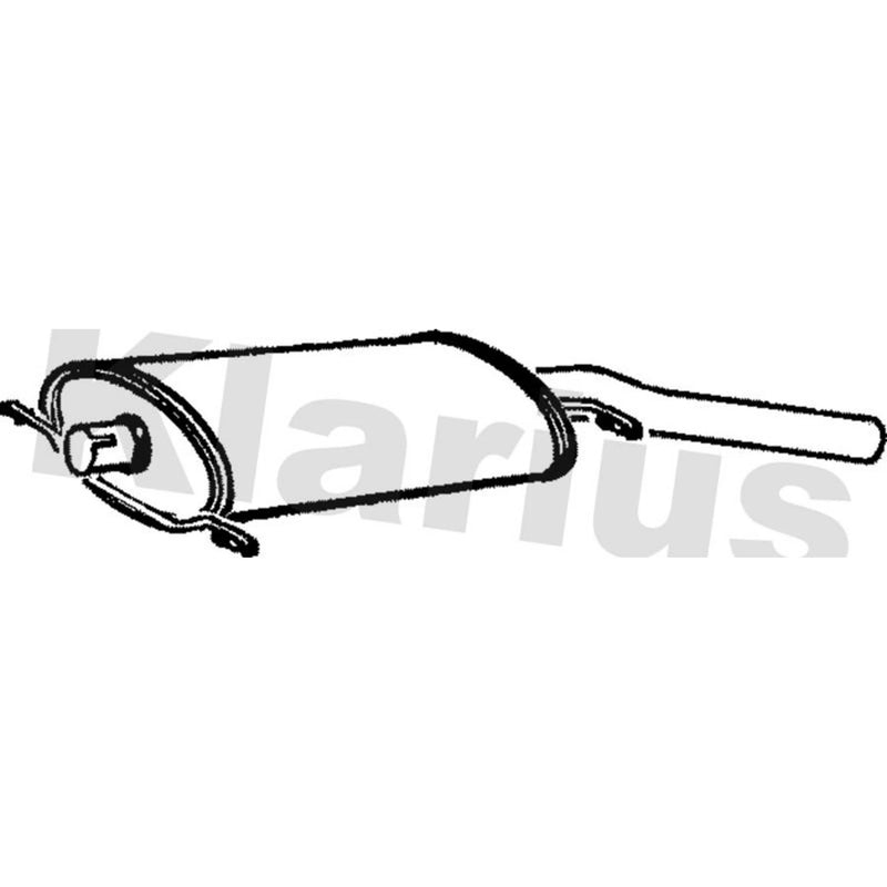 Klarius Box With Tail Pipe Rear fits VW Golf 1982-1992 1.8