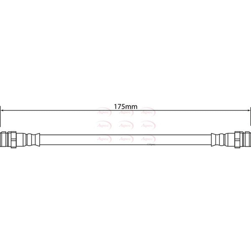 Apec Brake Hydraulic Hose Line Rear fits Seat Mii 2011-2019 1.0