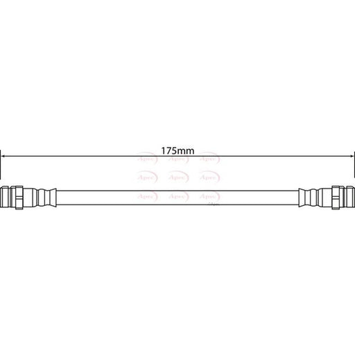 Apec Brake Hydraulic Hose Line Rear fits Seat Mii 2011-2019 1.0