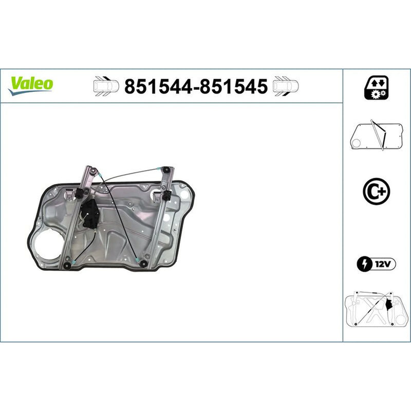 Valeo Electric Window Regulator Lifter Left Front 851544