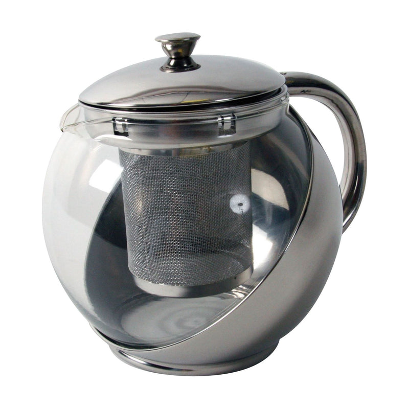 Edgcumbe stainless steel and glass teapot (0.9L) 1177 UK Camping And Leisure - Dynamic Drive