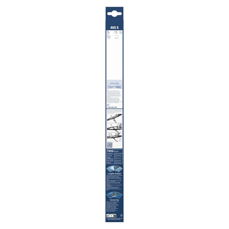 Bosch Front & Rear Super Plus Wiper Blade Set fits VW Polo 1999-2001