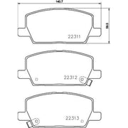 Mintex Front Brake Pad Set fits Chevrolet Trax 2012 on 1.4