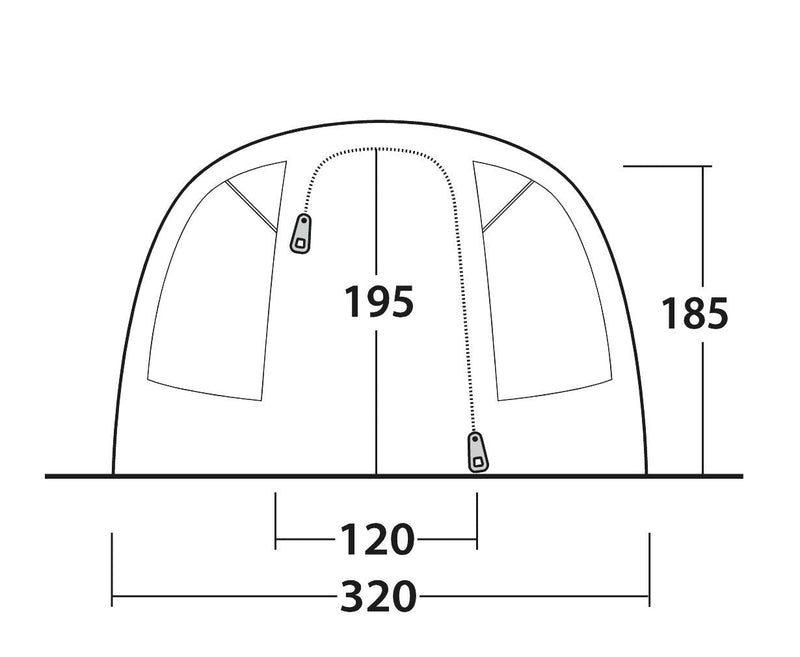 Outwell Denver 5 Pole Tent Green 5 Person Outwell - Dynamic Drive