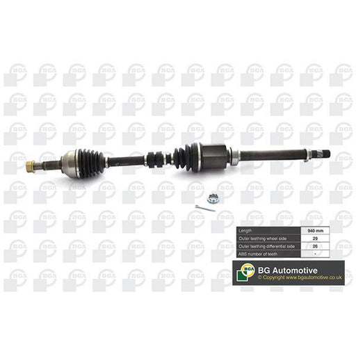 BGA CV Drive Shaft Driveshaft Front Right fits Nissan Qashqai I 2006-2013 1.5