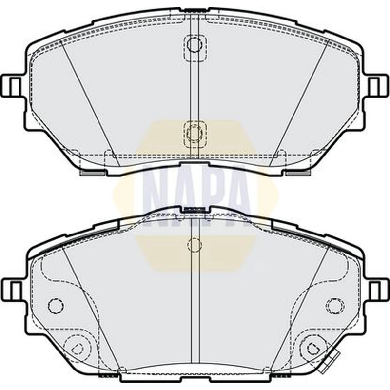 NAPA Front Brake Pad Set fits Toyota C-Hr 2016 on 1.2 1.8