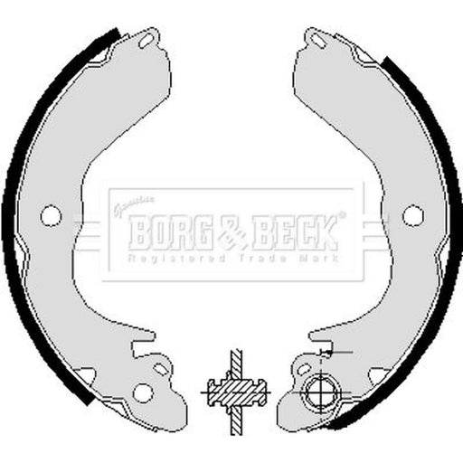 Borg & Beck Brake Shoe Set Axle Kit BBS6228