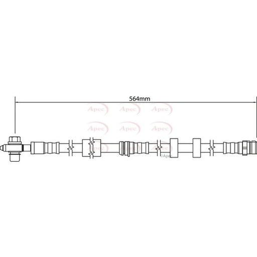 Apec Brake Hydraulic Hose Line Front HOS4293
