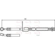 Apec Brake Hydraulic Hose Line Front Right HOS3750