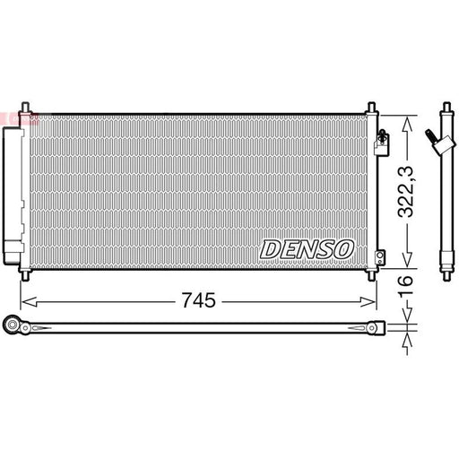 Denso Air Conditioning Condenser fits Honda Jazz III 2008-2015 1.2 1.3 1.4