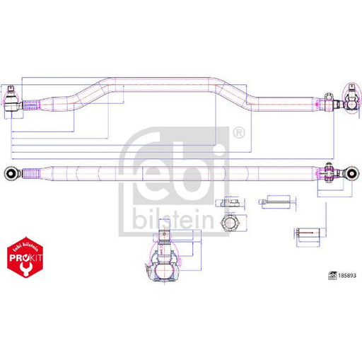 Febi Inner Rack End Right Joint 2nd rear 185893