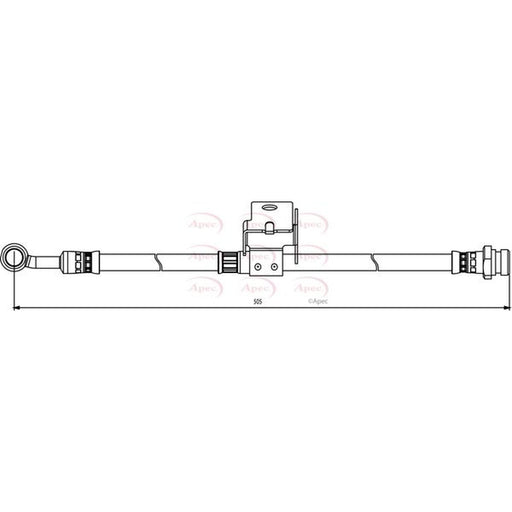 Apec Brake Hydraulic Hose Line Rear Right fits Hyundai Accent III 2005-2010 1.4