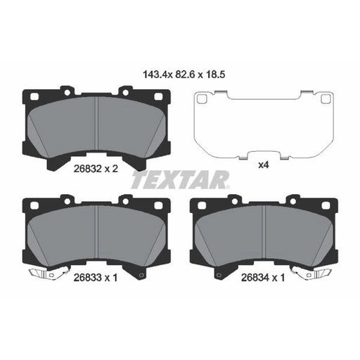 Textar Front Brake Pad Set 2683201