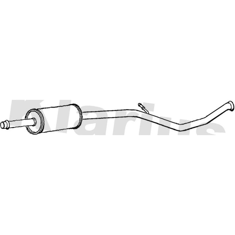 Klarius Box With Centre Pipe Centre fits Peugeot 307 2002-2005 2.0