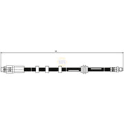 NAPA Brake Hydraulic Hose Line Front fits BMW 5 2001-2010