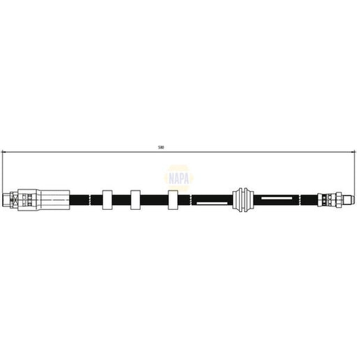 NAPA Brake Hydraulic Hose Line Front fits BMW 5 2001-2010
