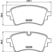 Brembo 4 x Rear Brake Pad Set fits Audi A4 Allroad B9 2016 on 2.0