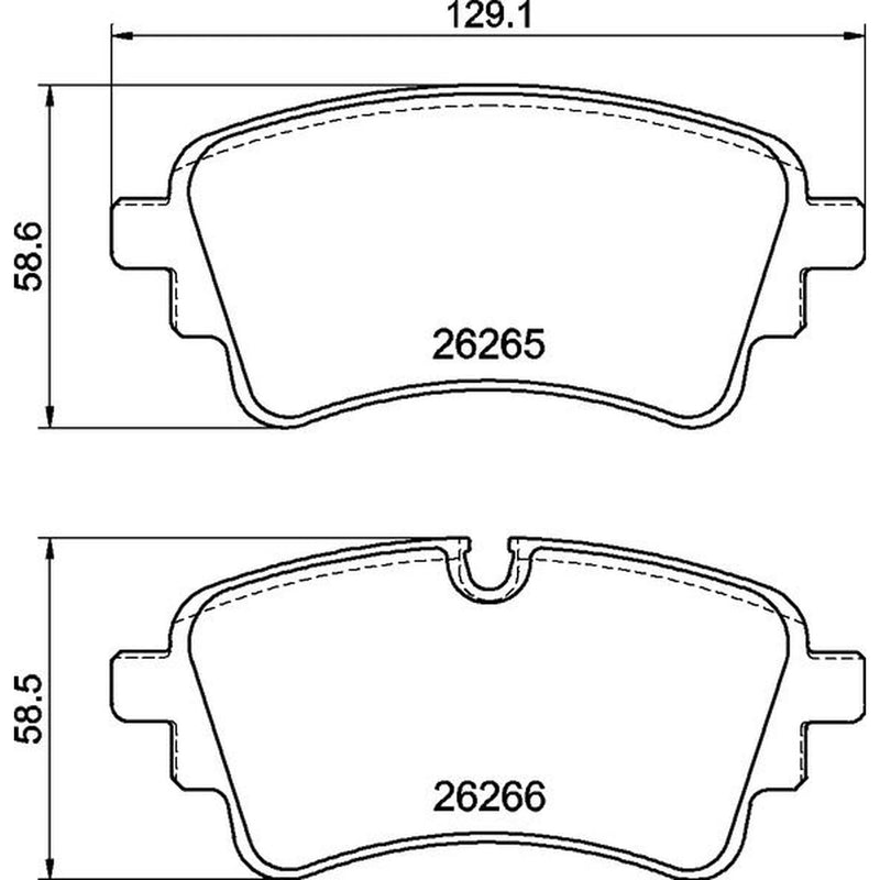 Brembo 4 x Rear Brake Pad Set fits Audi A4 Allroad B9 2016 on 2.0