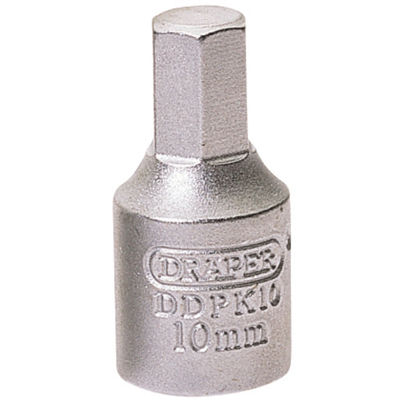 Draper Hexagon Drain Plug Key, 3/8 Sq. Dr., 10mm 38328 Draper - Dynamic Drive